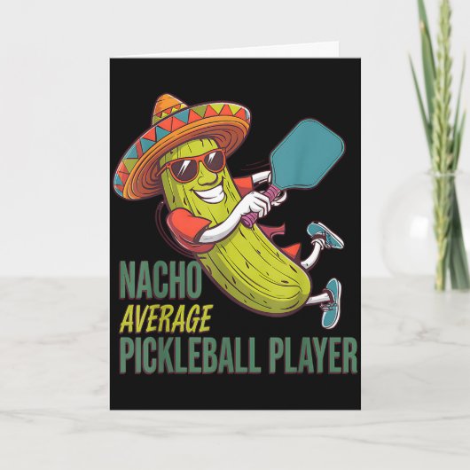 Geen gemiddelde pickleball-speler mexicaanse cactu kaart (Voorkant)