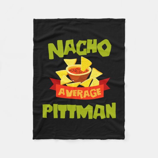 Geen gemiddelde pittman grappige verjaardag achter fleece deken (Voorkant)