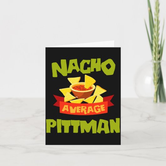Geen gemiddelde pittman grappige verjaardag achter kaart (Voorkant)