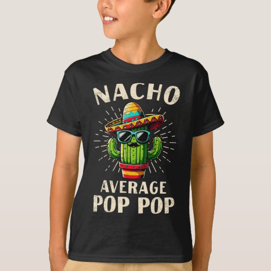 Geen gemiddelde Pop Pop Grappige Beste Pop Pop Cin T-shirt (Voorkant)