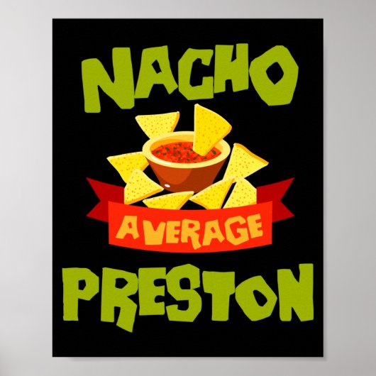 Geen gemiddelde preston grappige verjaardag achter poster (Voorkant)