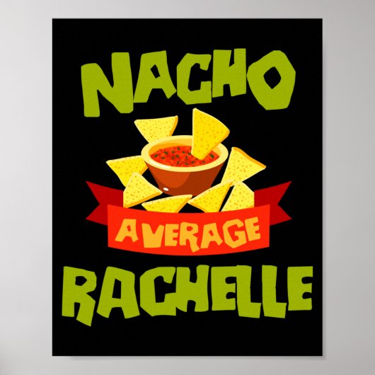Geen gemiddelde Rachelle grappig verjaardagsnaam c Poster (Voorkant)