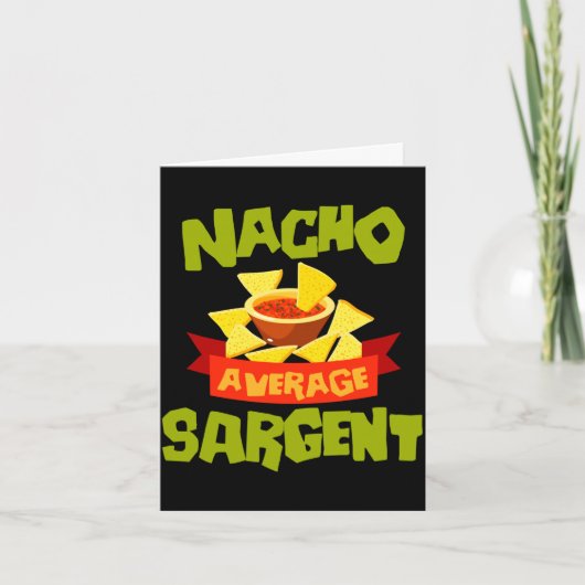 Geen gemiddelde sargent grappige verjaardag achter kaart (Voorkant)