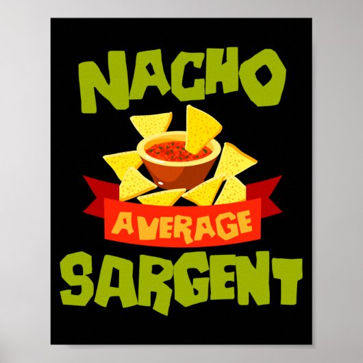 Geen gemiddelde sargent grappige verjaardag achter poster (Voorkant)
