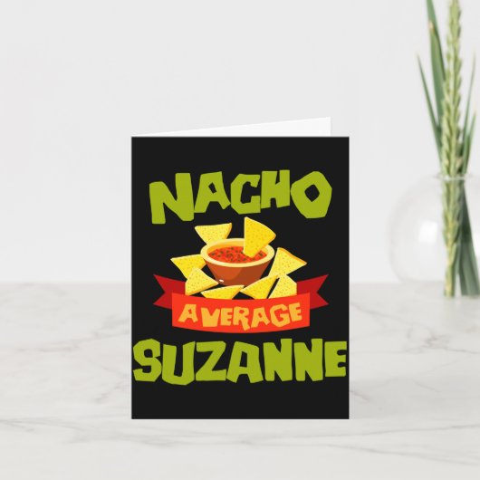 Geen gemiddelde suzanne grappig verjaardag naam ca kaart (Voorkant)