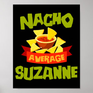 Geen gemiddelde suzanne grappig verjaardagsnaam ca poster