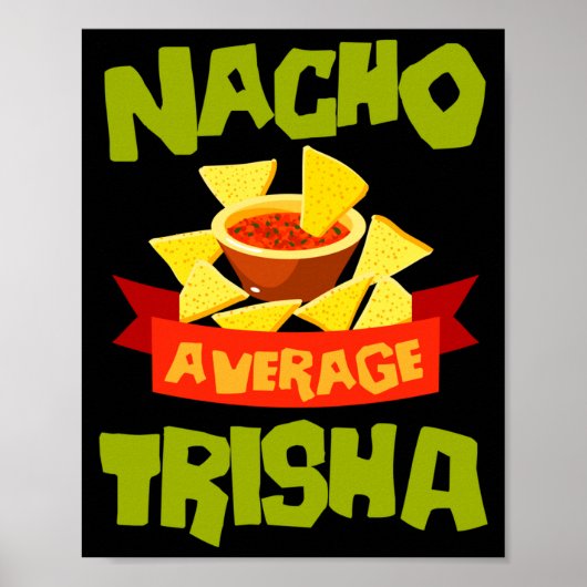 Geen gemiddelde trisha grappige verjaardagsnaam ca poster (Voorkant)