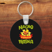Geen gemiddelde trisha grappige verjaardagsnaam ca sleutelhanger (Voorkant)