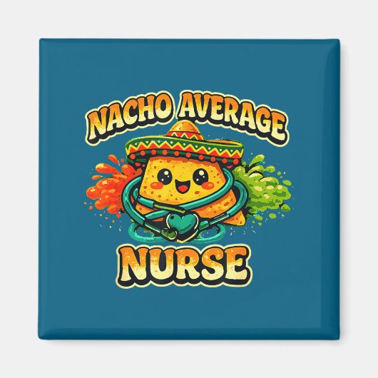 Geen gemiddelde verpleegster grappig cinco de mayo magneet (Voorkant)