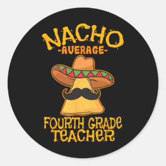 Geen gemiddelde vierde klas leraar 4e klas Cinco Ronde Sticker