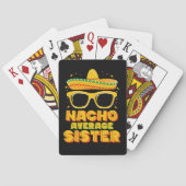 Geen gemiddelde zus Cinco De Mayo bijpassende fami Pokerkaarten (Achterkant)