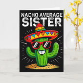 Geen gemiddelde zus grappige cinco de mayo mexicaa kaart (Gele Bloem)