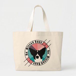 Geen gemiste dagen dubbel ontwerp grote tote bag