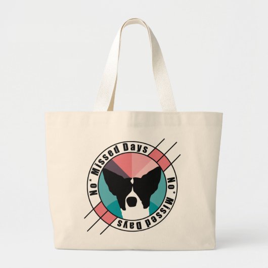 Geen gemiste dagen dubbel ontwerp grote tote bag (Voorkant)