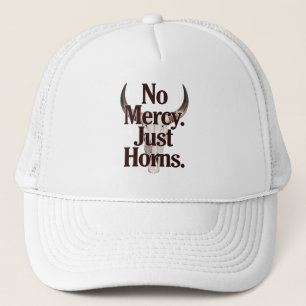 Geen Genade Alleen Hoorns Langhoorn Schedel Brutal Trucker Pet
