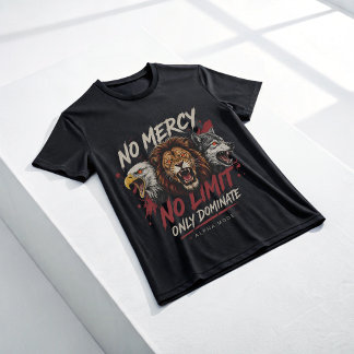 Geen genade Geen limiet Alpha Beest Modus Leeuw Wo T-shirt