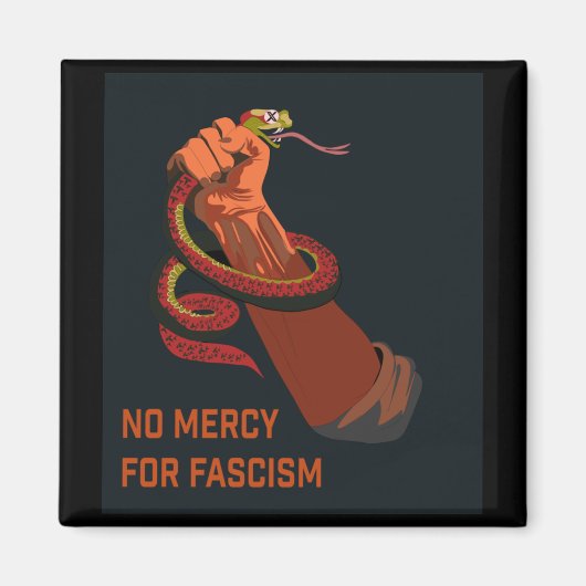 Geen genade voor het fascisme 2025 magneet (Voorkant)