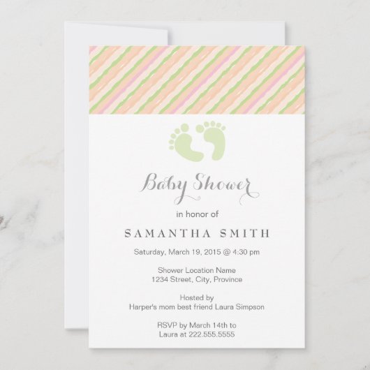 Geen gender ı Baby shower Uitnodiging (Voorkant)