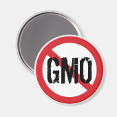 Geen genetisch gemodificeerde levensmiddelen magneet (Voorkant / Achterkant)