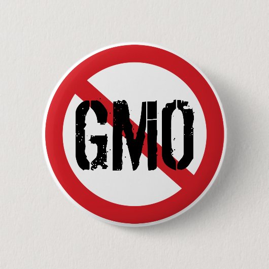 Geen genetisch gemodificeerde levensmiddelen ronde button 5,7 cm (Voorkant)