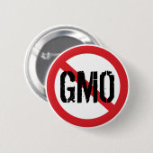 Geen genetisch gemodificeerde levensmiddelen ronde button 5,7 cm (Voorkant /achterkant)