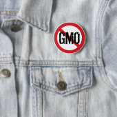 Geen genetisch gemodificeerde levensmiddelen ronde button 5,7 cm (In situ)