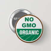 Geen genetisch gemodificeerde organismen ronde button 5,7 cm (Voorkant /achterkant)