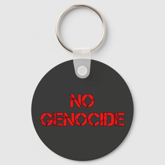 GEEN genocide | Zeg nee tegen genocide | STOP geno Sleutelhanger (Achterkant)