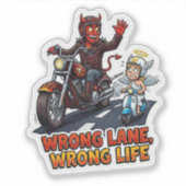 Geen gepraat, gewoon rijden Biker sticker (Voorkant)