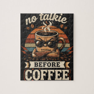 Geen gepraat voor de koffie – Grappige ochtendstem Legpuzzel