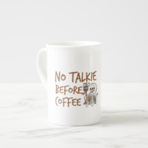 Geen gepraat voor koffie grappig cadeau voor katte