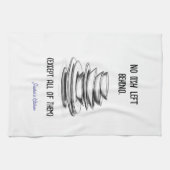 Geen gerecht achtergelaten grappig gepersonaliseer theedoek (Horizontaal)