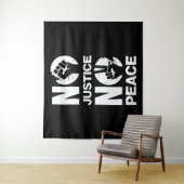 Geen gerechtigheid geen vrede wandkleed (In situ)