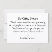 Geen geschenken alstublieft, digitale en gedrukte feestdagenkaart (Voorkant)