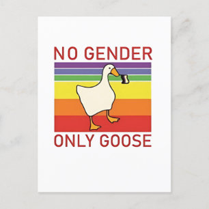 Geen geslacht alleen gans niet-binaire LGBTQ Aankondigingskaart