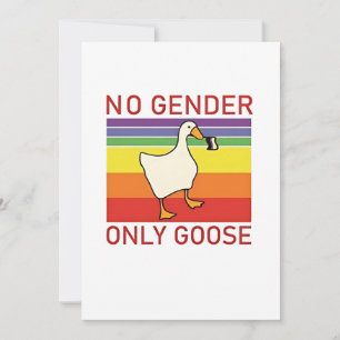 Geen Geslacht Alleen Gans Non Binair LGBTQ Aankondiging