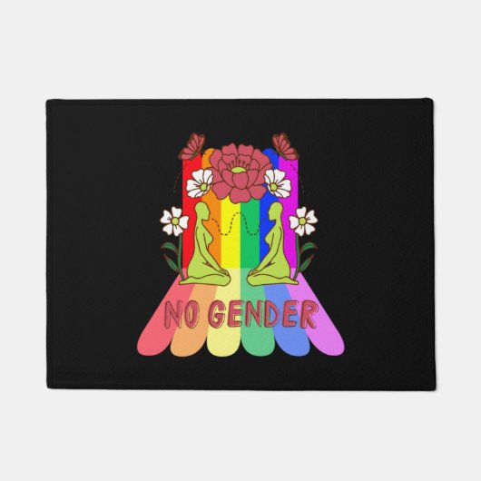 Geen geslacht - Pride maand Sticker Deurmat (Voorkant)