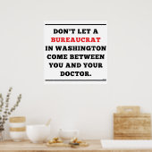 Geen gesocialiseerde geneeskunde poster (Keuken)