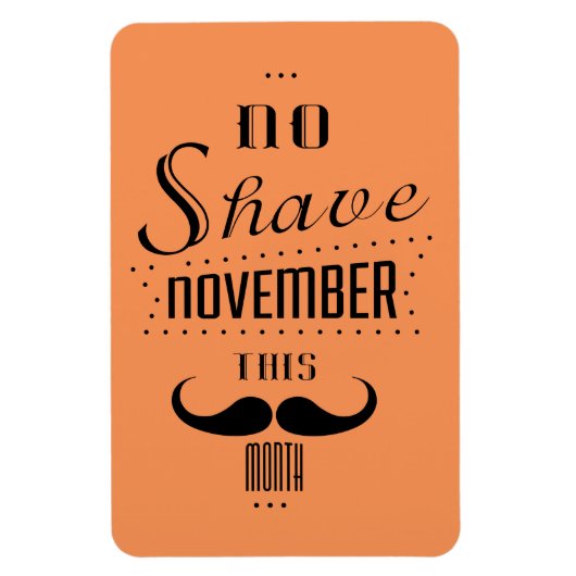 Geen gespleten November Funny Text Design Magneet (Verticaal)
