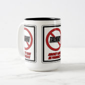 Geen gesproken Hockey Game in uitvoering Coffee-Mo Tweekleurige Koffiemok (Voorkant links)