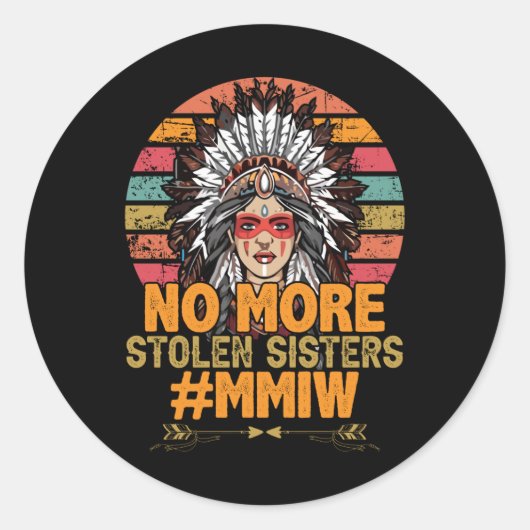 Geen gestolen zussen meer MMIW Ronde Sticker (Voorkant)