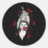 Geen gestolen zusters Native American Honor Awar Ronde Sticker (Voorkant)