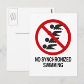 Geen gesynchroniseerd verticaal zwemmen briefkaart (Voorkant / Achterkant)