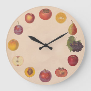 Geen getallen  Fruits Wall Clock Grote Klok