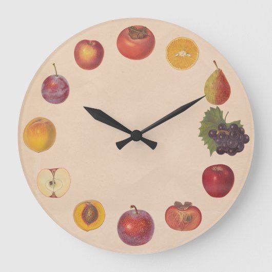 Geen getallen  Fruits Wall Clock Grote Klok (Voorkant)
