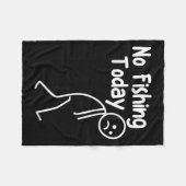 Geen Gevist Vandaag Funny Sad Stick Man Angling Da Fleece Deken (Voorkant (Horizontaal))
