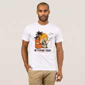 Geen Gevist Vandaag Sad Stickman Vist liefhebbers T-shirt (Voorkant volledig)