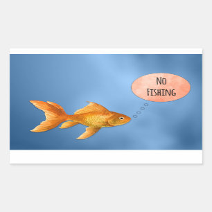 Geen Geviste goudvis Rechthoekige Sticker