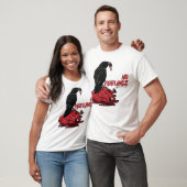 Geen gevoelens Vogel Rood Hart T-shirt (Unisex)