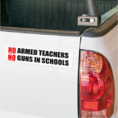GEEN gewapende leraren Bumpersticker (Op Truck)